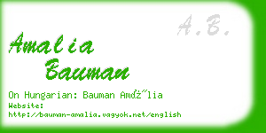 amalia bauman business card